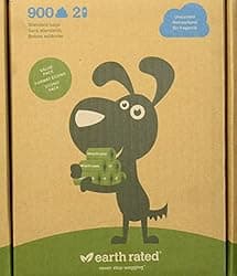 Earth Rated Dog Poop Bags, Extra Thick, 900 Count with Dispenser