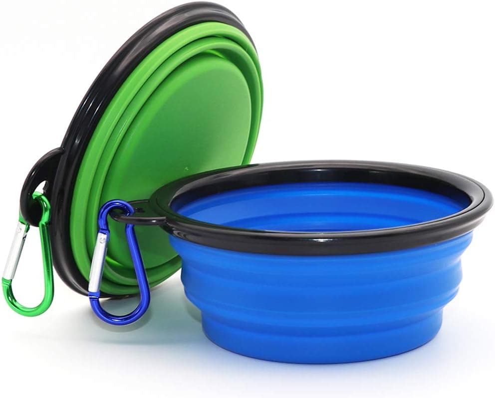 Comsun Collapsible Travel Dog Bowls (2-Pack)