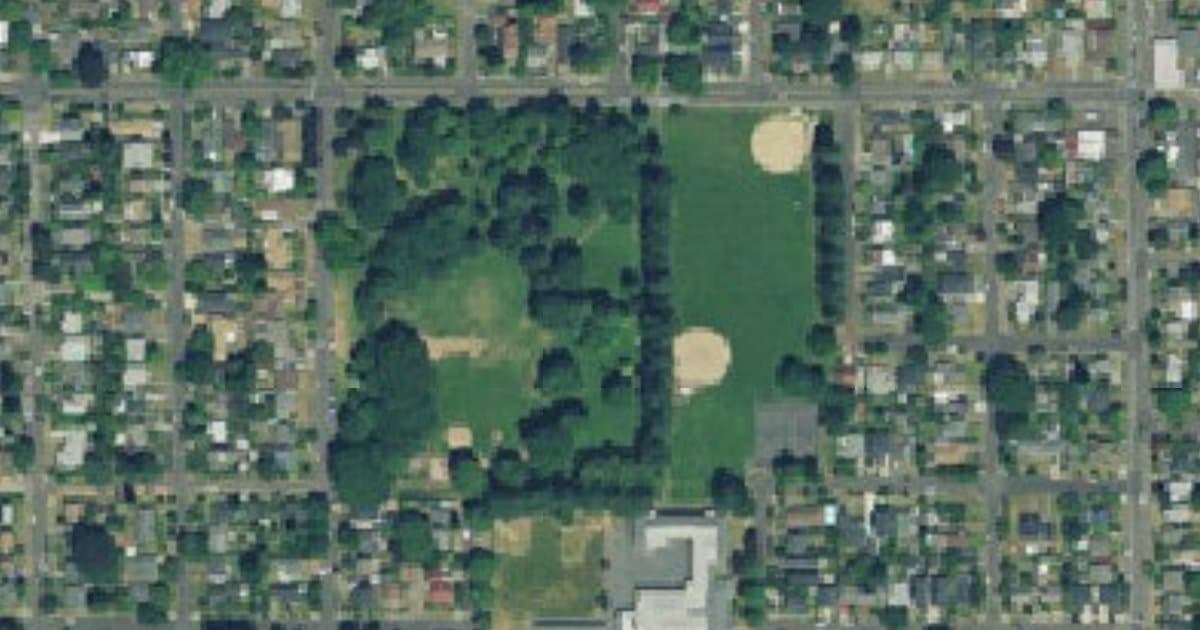 Woodstock City Park dog park in Portland, OR