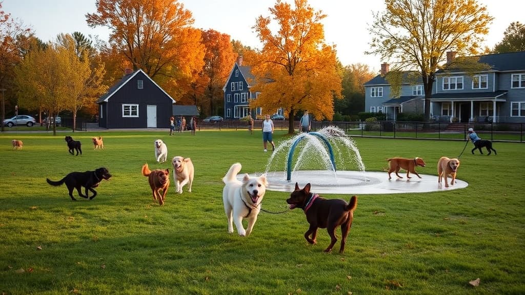 Winslow Park dog park in Westport, CT