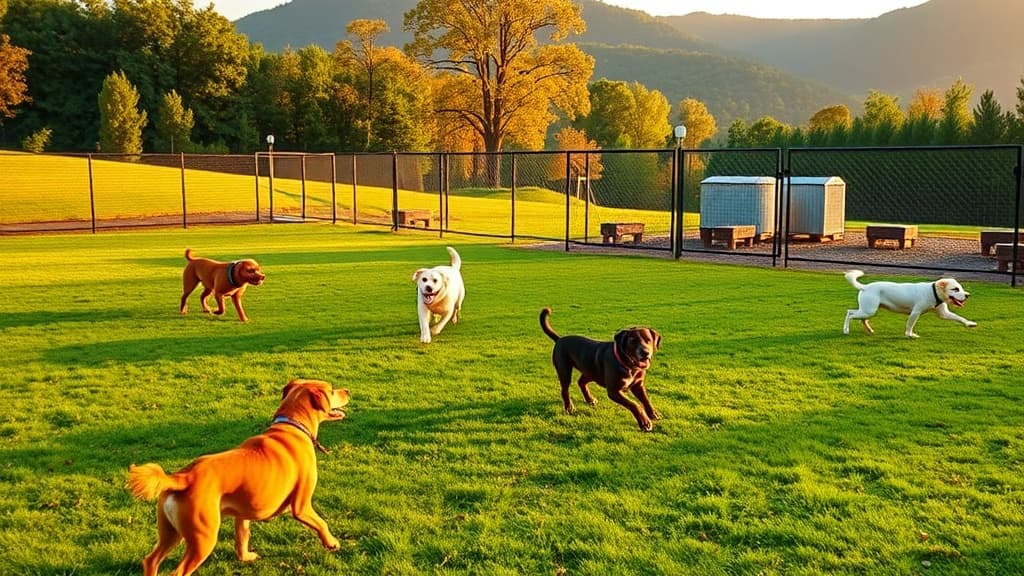 Dog Park at Knight Farm Community Park dog park in Pittsboro, NC