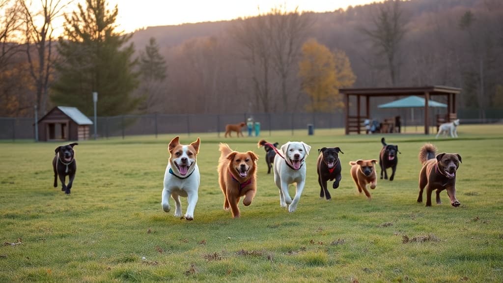 Wagbar dog park in Weaverville, NC