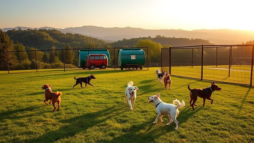 Love's Travel Stop dog park in Lambsburg, VA