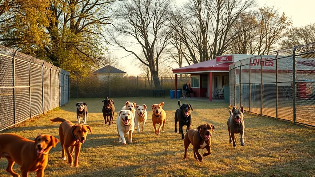 Love's Travel Stop dog park in Decatur, IL
