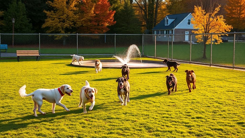 Dog Park at Gill Avenue Park dog park in Methuen, MA