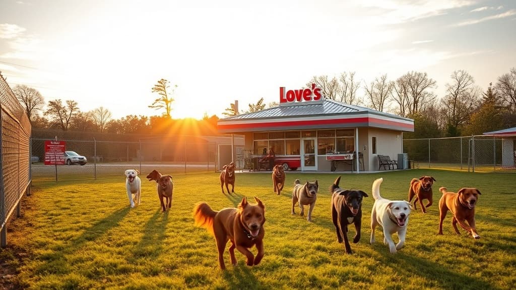Love's Travel Stop dog park in Diamond, OH