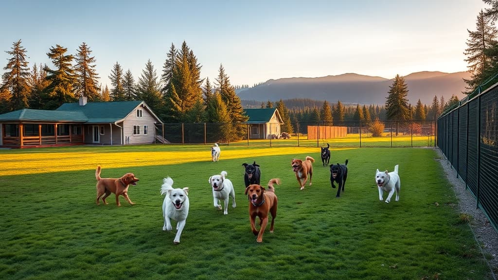 Mount Vernon's Dog Park at Bakerview Park dog park in Mount Vernon village, WA