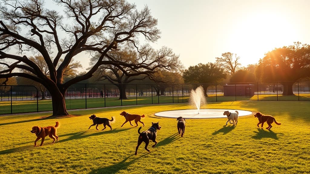 The Watering Bowl dog park in Austin, TX