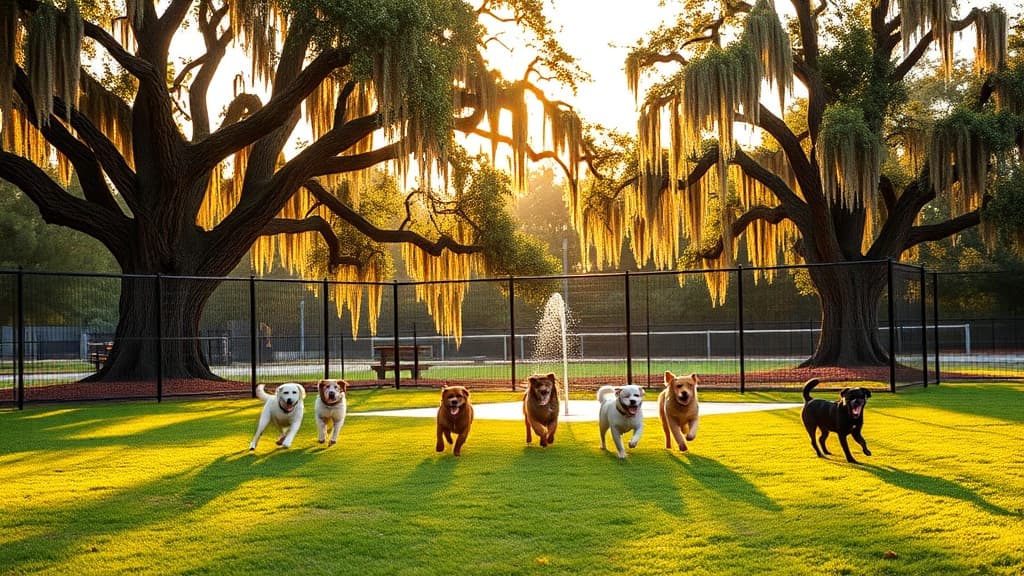 Town Green dog park in Avondale Estates, GA