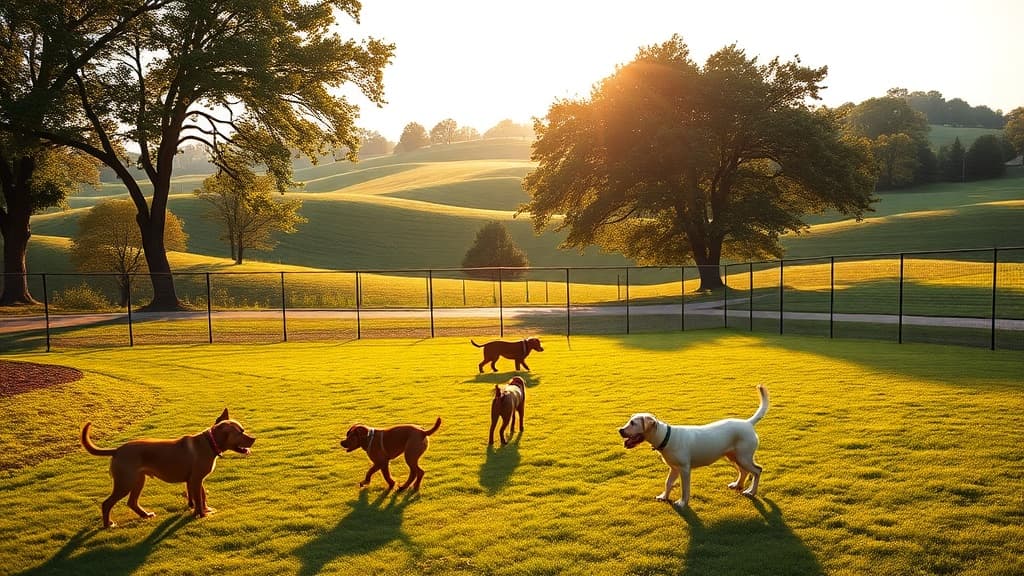 Dog Park at Jaycee Howe Road Park dog park in Tallmadge, OH