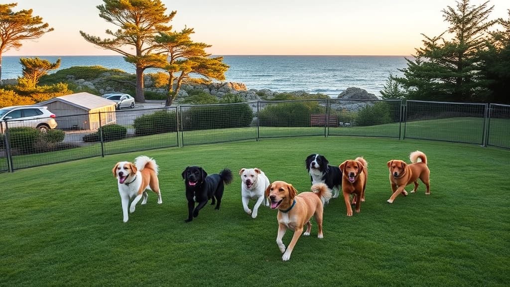 Dog Park at Meadow Woods Preserve dog park in Kennebunkport, ME