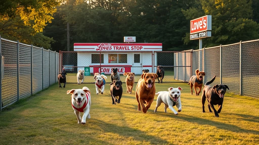 Love's Travel Stop dog park in Sadieville, KY