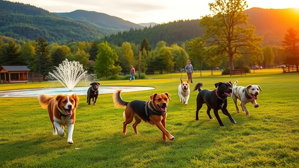 Mills Riverside Park Off Leash Area dog park in Jericho, VT