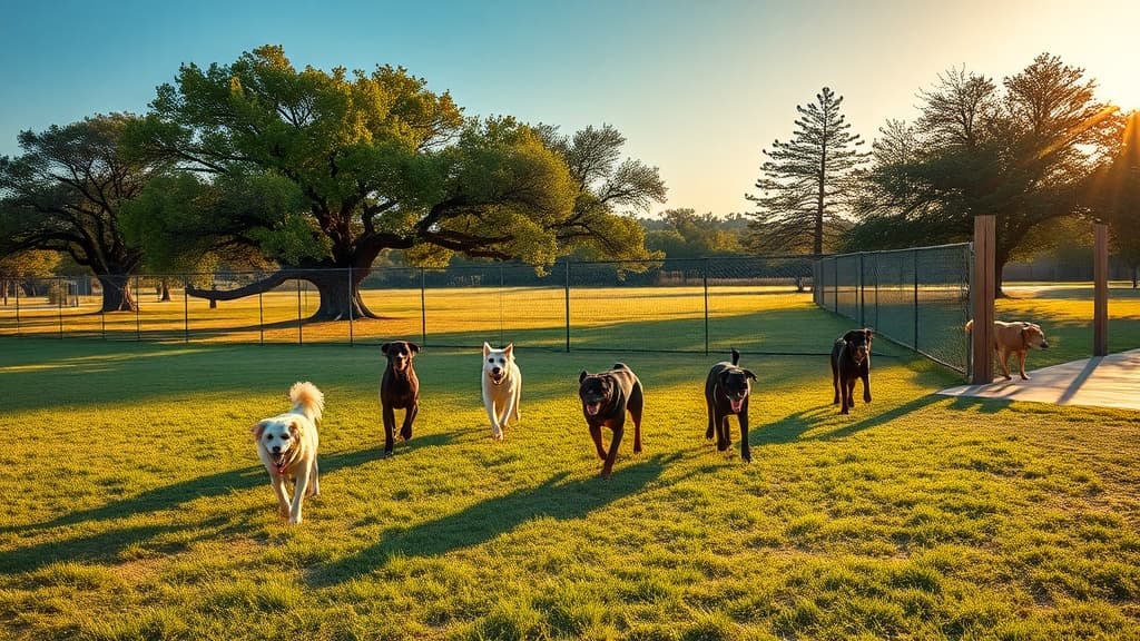 Love's Travel Stop dog park in Quanah, TX