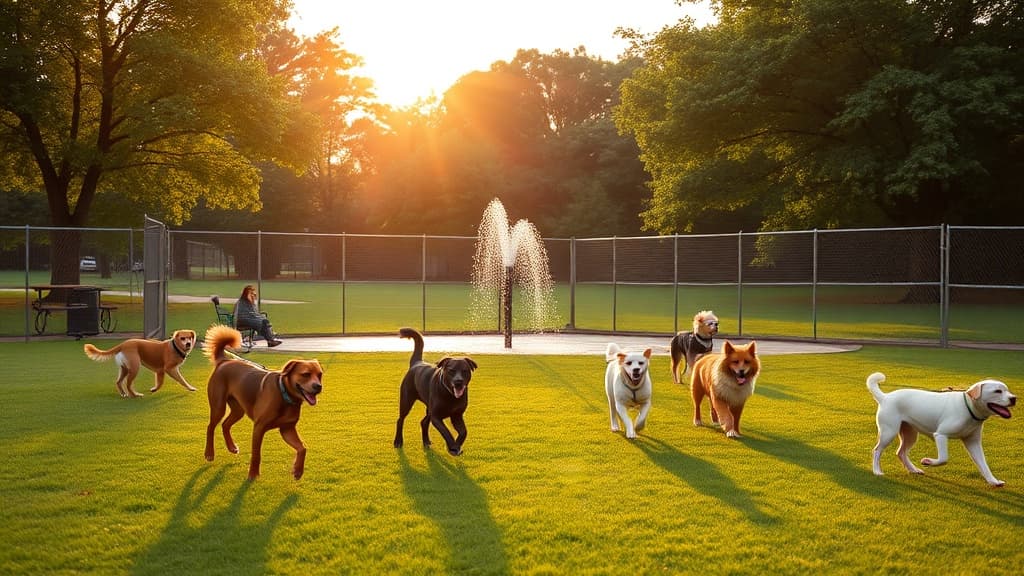 Dog Park at Goffle Brook Park dog park in Hawthorne, NJ