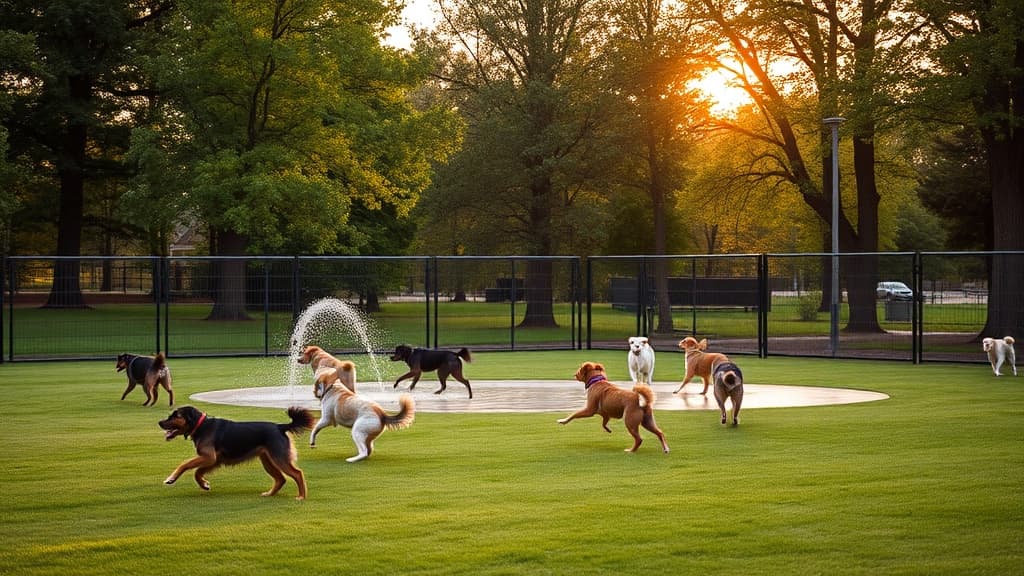 Dog Park at Colonial Park dog park in Somerset, NJ