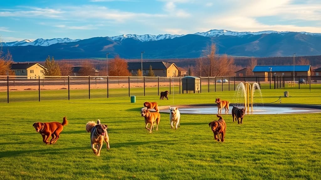 Dog Park at Fossil Creek Community Park dog park in Fort Collins Neighborhood Plaza 3, CO