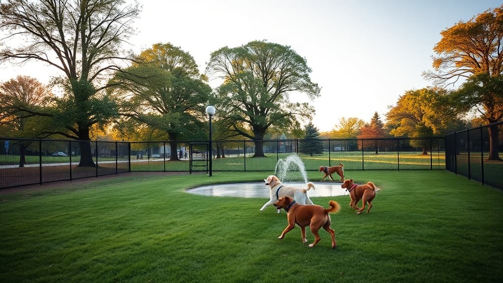 Dog Park at Donaldson Park dog park in Highland Park, NJ