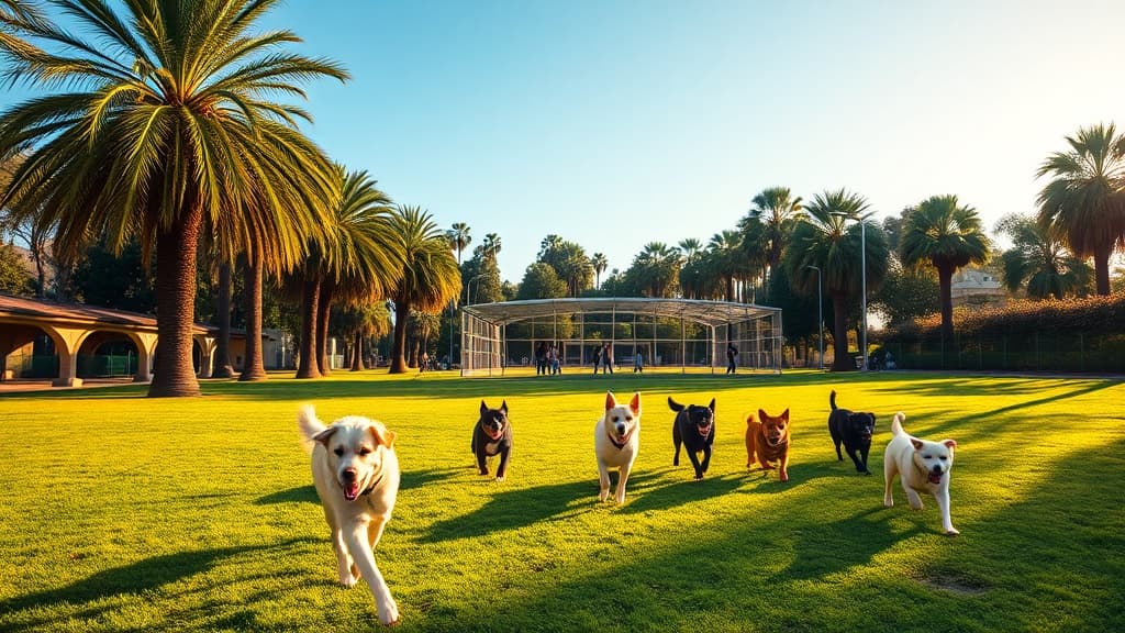 Elings Park dog park in Santa Barbara, CA