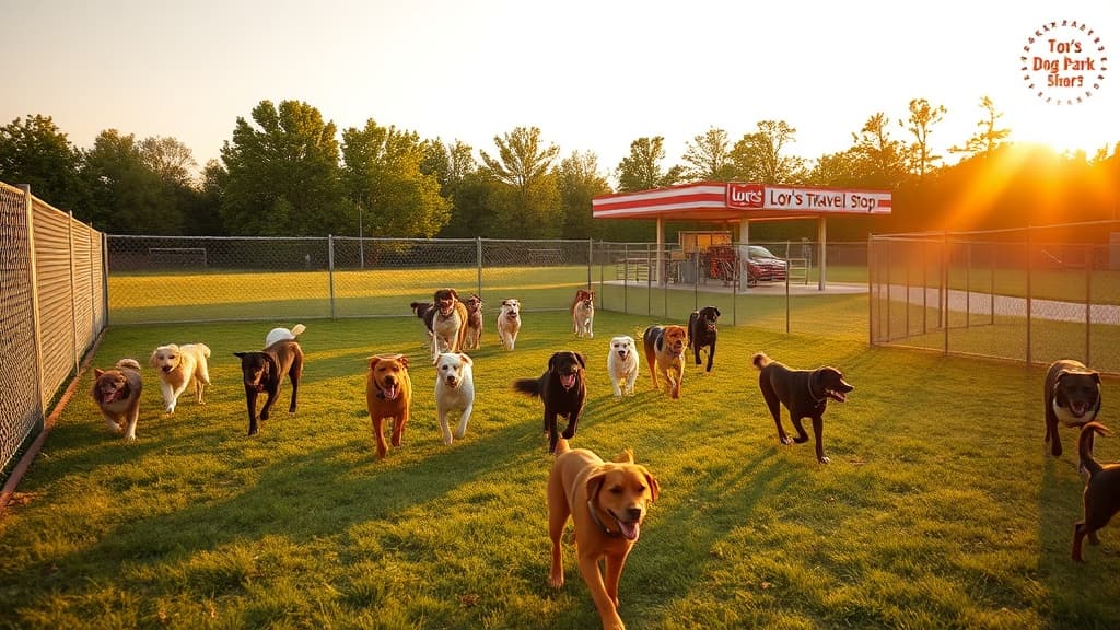Love's Travel Stop dog park in Plymouth, IN