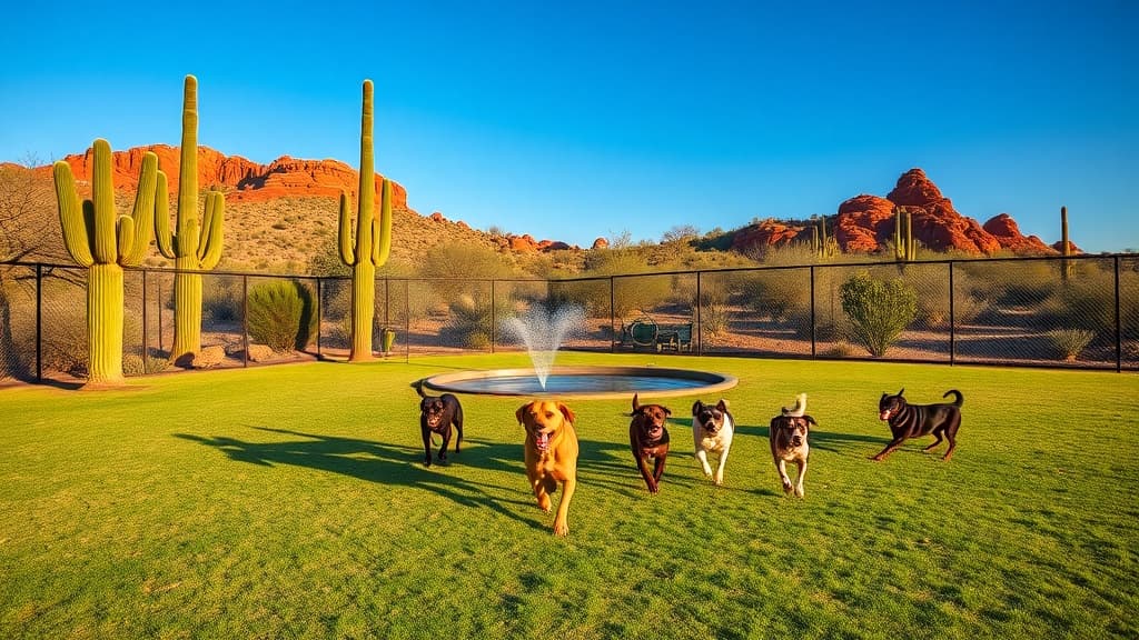 Bark Park at the K-9 Mine dog park in Globe, AZ