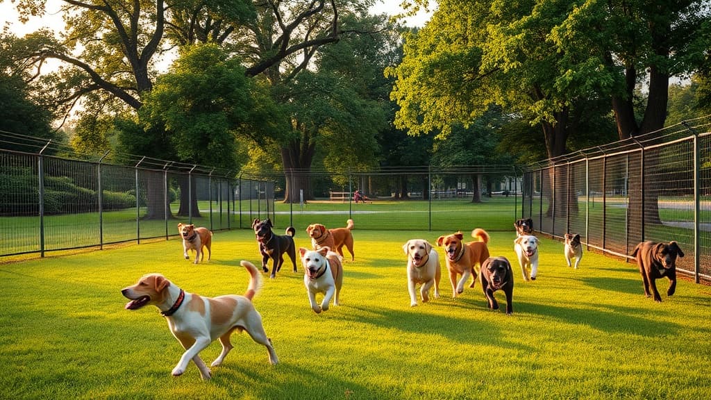 Newport Dog Run dog park in Jersey City, NJ