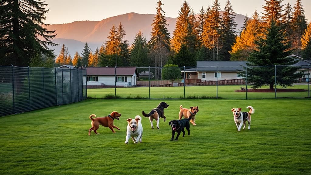 Jasper's Dog Park dog park in Kirkland village, WA
