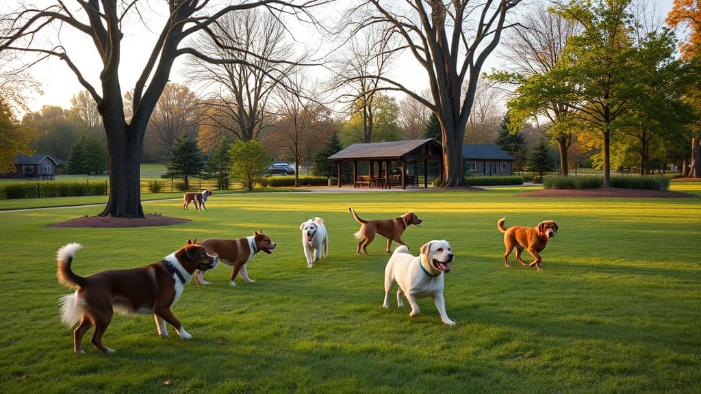 Scamahorn Park dog park in Pittsboro, IN