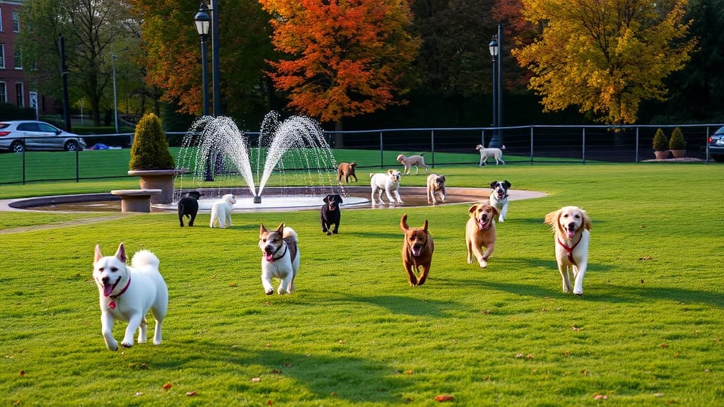 Margaret E Robinson Playground Off Leash Area dog park in Brookline, MA