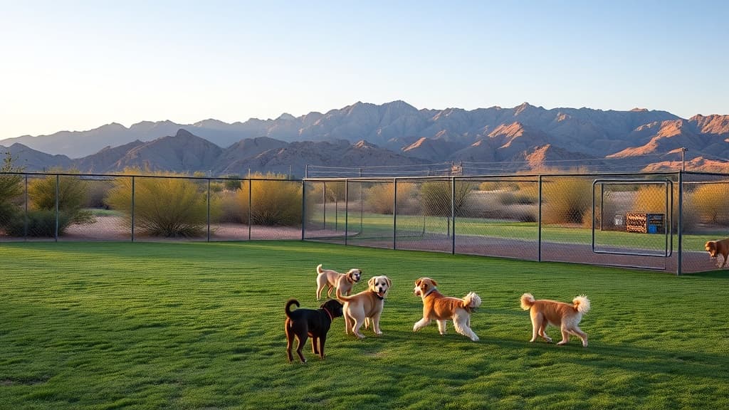 Dog Park at Dos Escuelas Park dog park in Henderson, NV