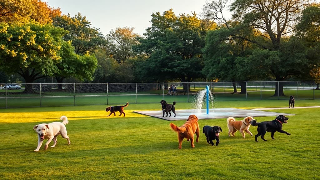 Dog Park at Stevens Park dog park in Hoboken, NJ