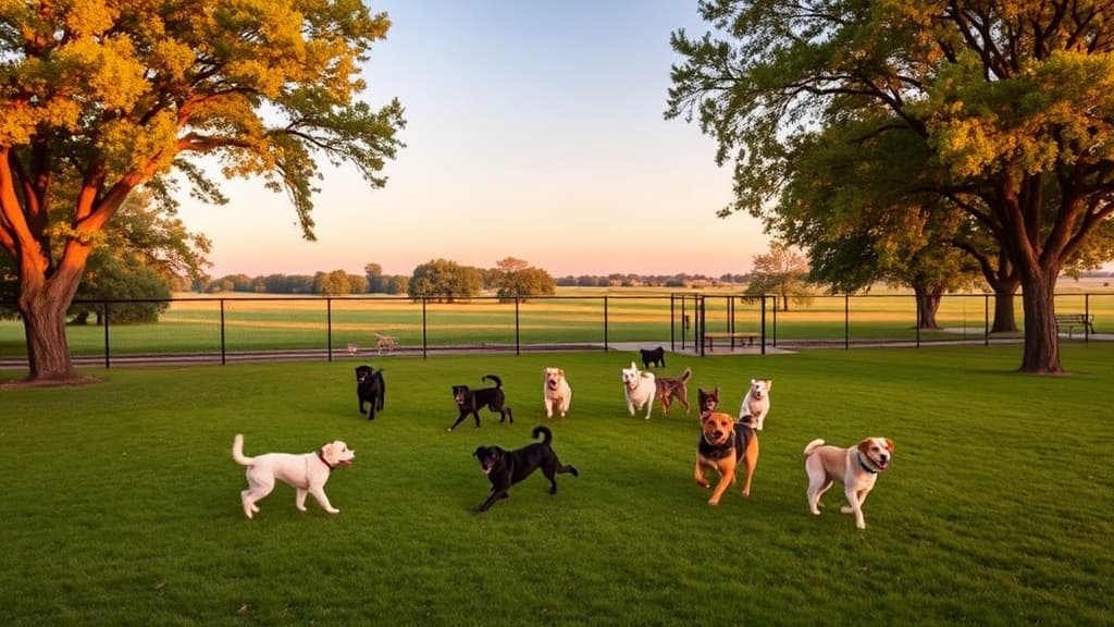 Love's Travel Stop dog park in Le Roy, IL