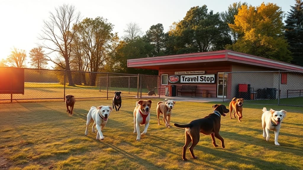 Love's Travel Stop dog park in Sidney, OH