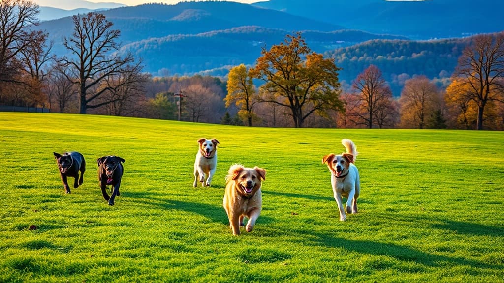 Four Mile Run Park Off-Leash Area dog park in Alexandria, VA
