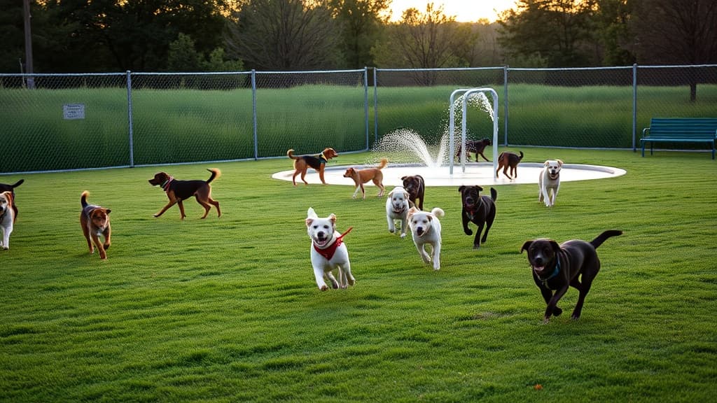 Locust Point Dog Park at Latrobe Park dog park in Baltimore, MD