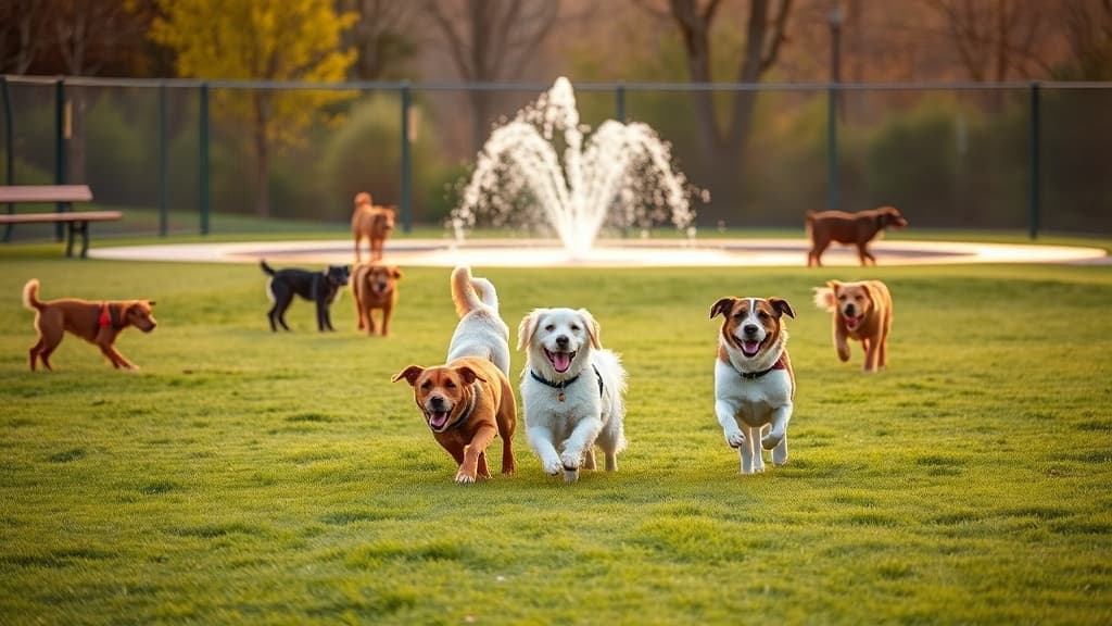 Dog Exercise Area at Green Park dog park in Gaithersburg, MD