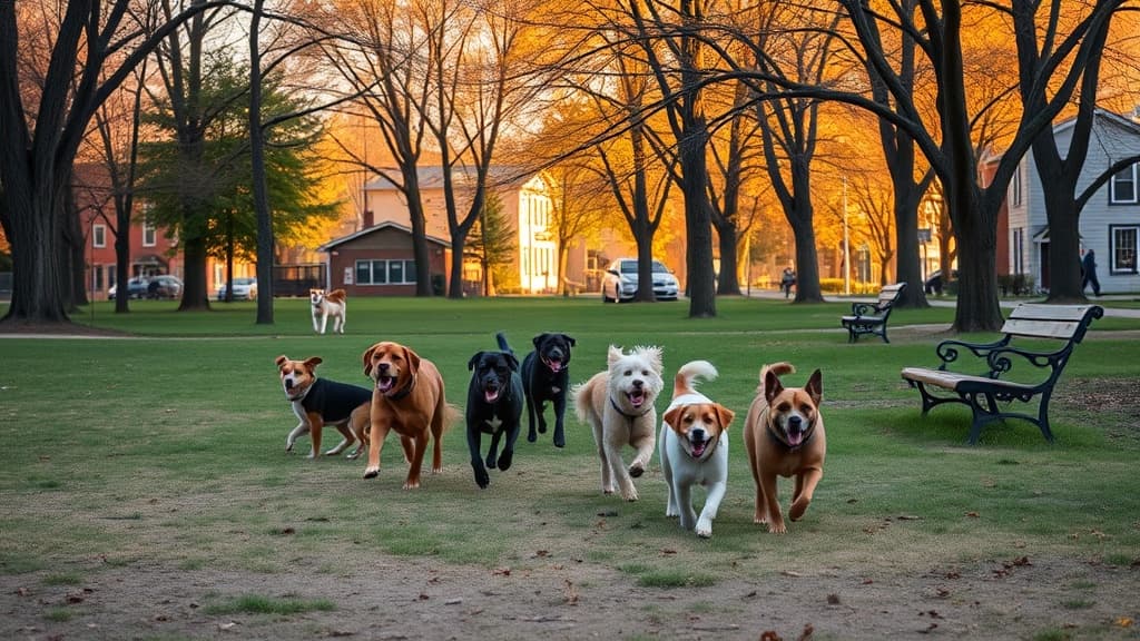 Old Army Area dog park in Morris Township, NJ