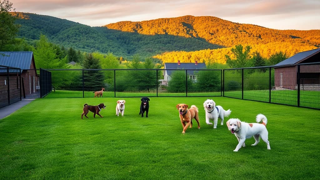 Manchester Dog Park at Dana Thompson Memorial Park dog park in Manchester Center, VT