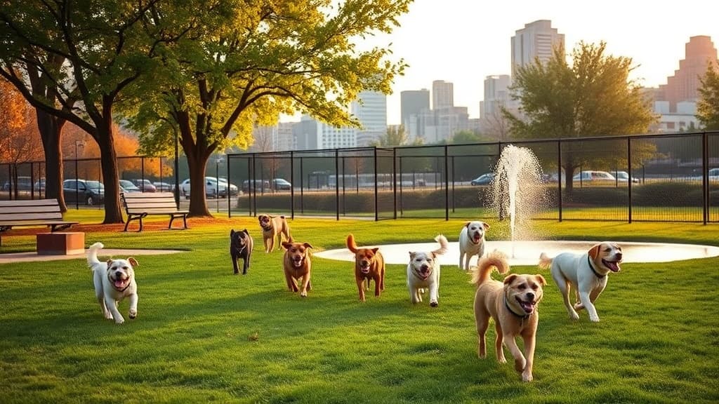The Barkyard at LaSalle Park dog park in Buffalo, NY