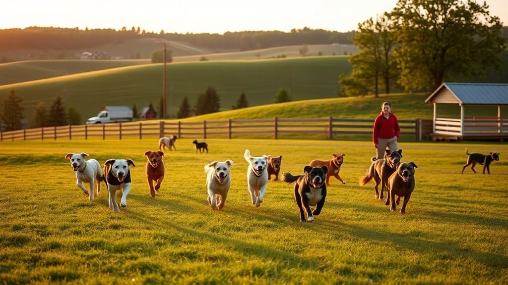 Auggie Land dog park in Town of Chetek, WI