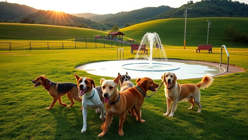 Sarah Benson Park dog park in Thompson's Station, TN