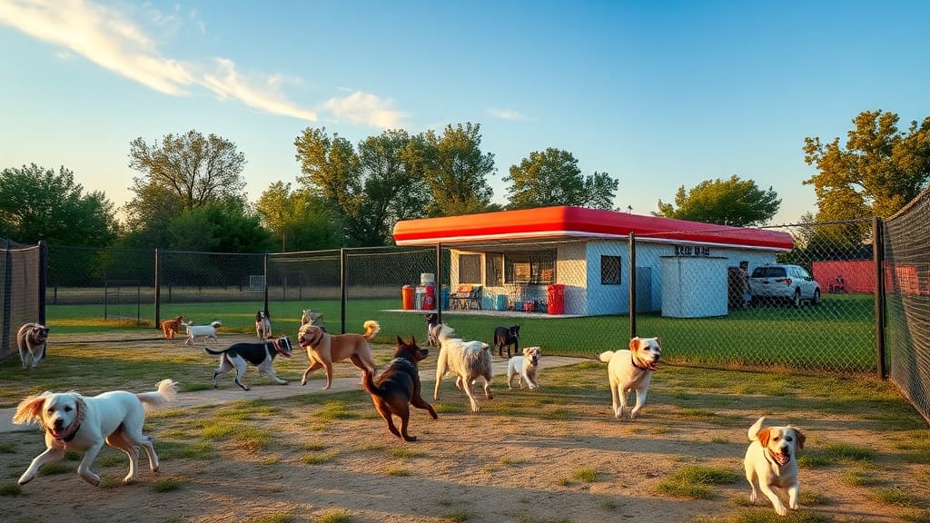 Love's Travel Stop dog park in Shelby, IA