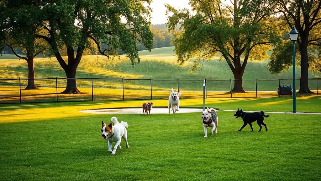 Wiggley Field at Old Reid Park dog park in Springfield, OH