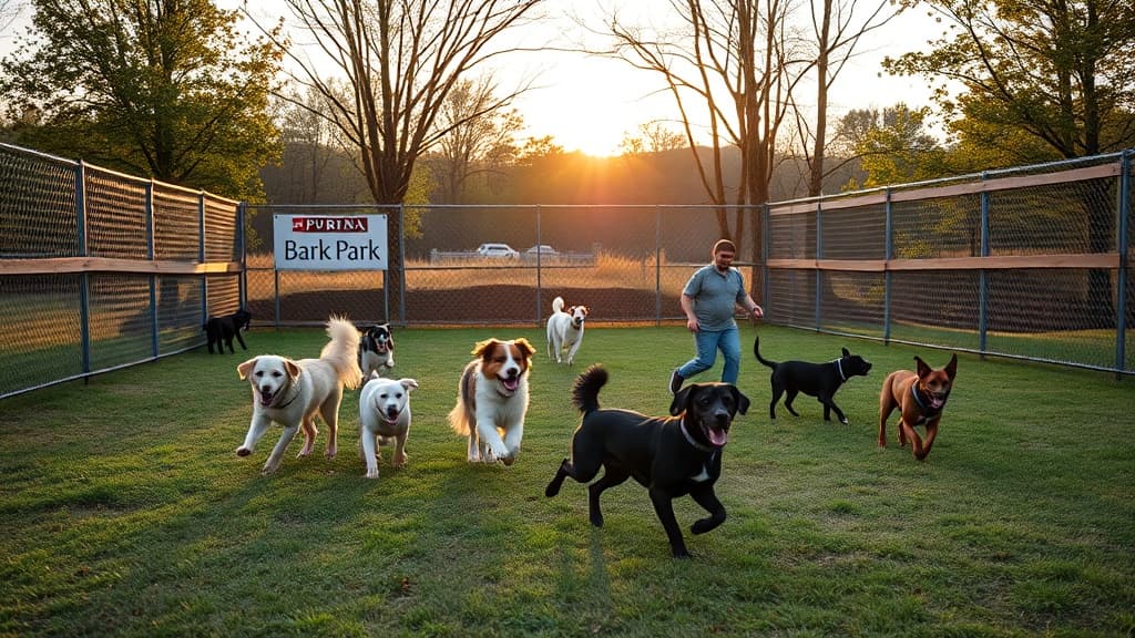 Purina Bark Park dog park in Eden, NC
