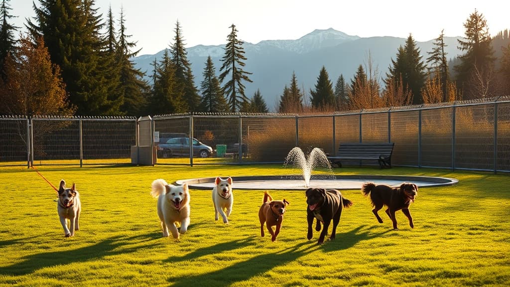Genesee Park Off-Leash Area dog park in Seattle village, WA
