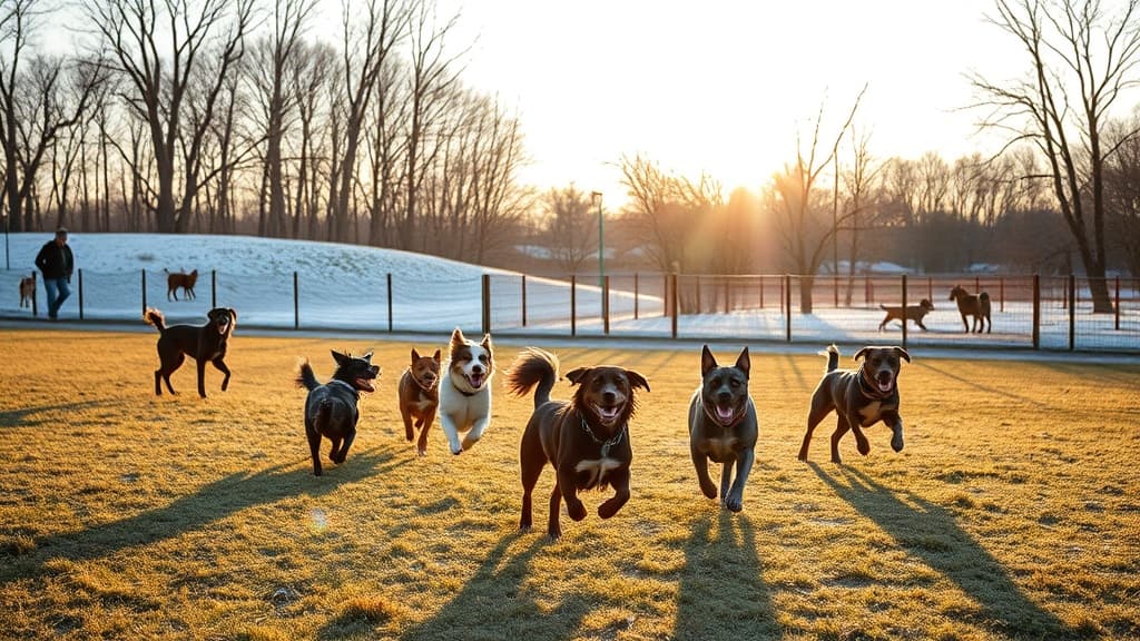 Winter All Dogs Area dog park in Columbia, MO
