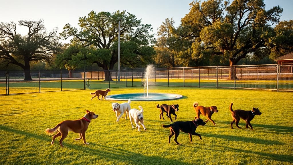 Dog Park at Bear Branch Park dog park in The Woodlands, TX