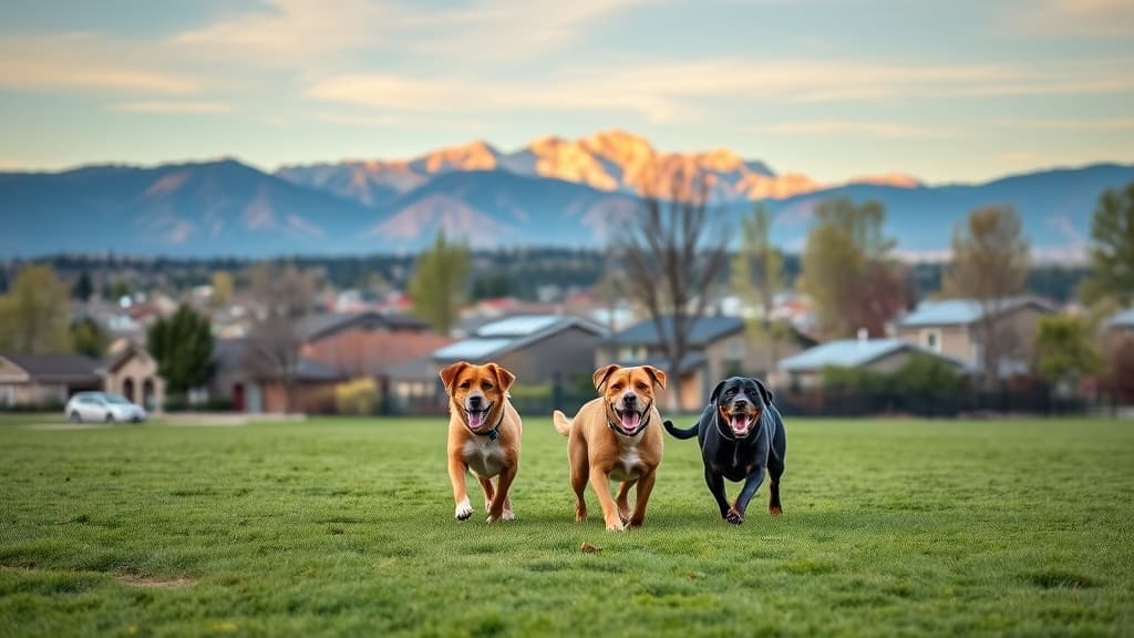Lowry Dog Park dog park in Denver neighborhood, CO