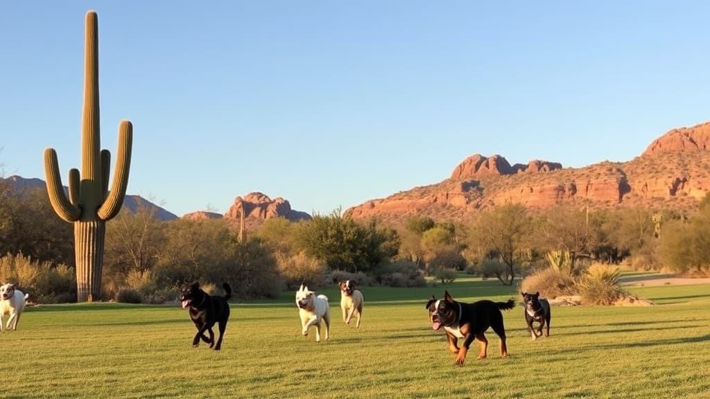 TA Express dog park in White Hills, AZ