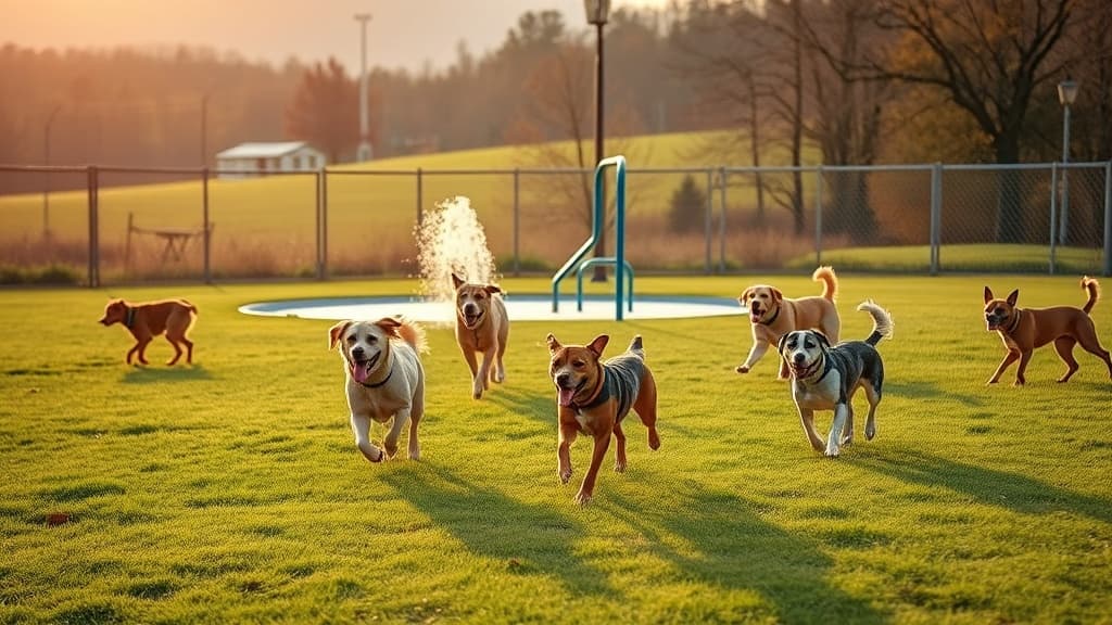 Dog Park at Eugene Simpson Stadium Park dog park in Alexandria, VA